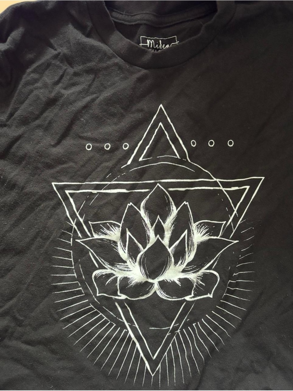Miken Black Graphic Tee with White Logo
